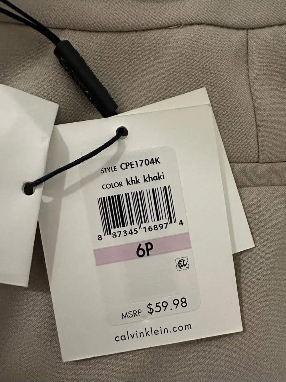 NWT Calvin Klein Women's Straight-Leg Dress Pants — Beige Taupe